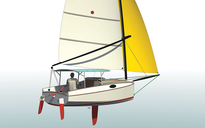 BLACKTIP catboat.