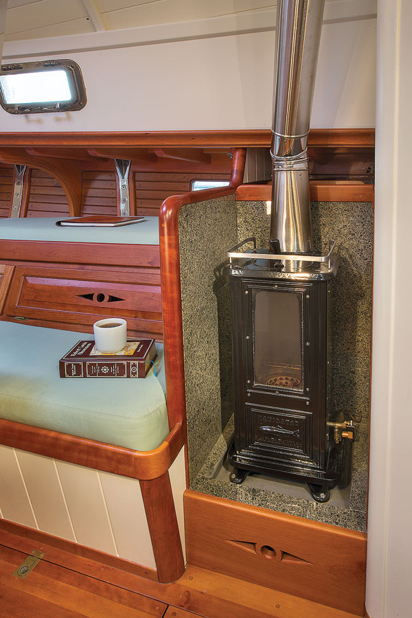 The custom cast-iron diesel stove