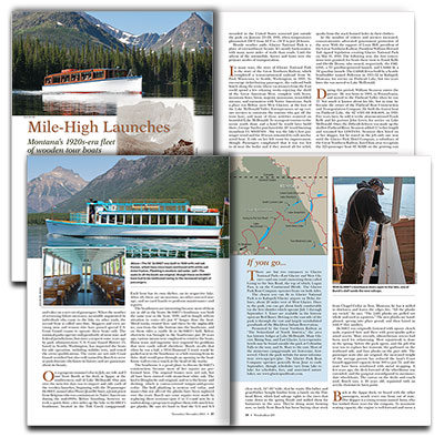Magazine article spread