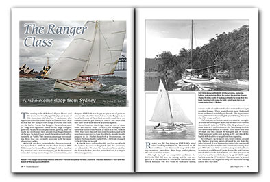 Article spread in magazine