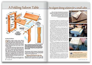 A folding saloon table