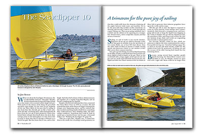 Magazine spread of article about th Seaclipper 10