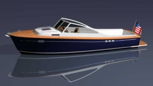 With seaworthy hull lines inspired by traditional lobster boats, high ...