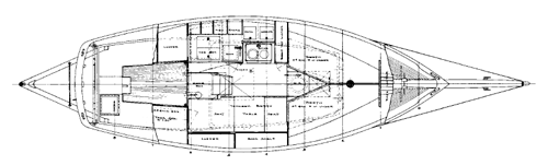 24' 6" Sloop, TYPHOON 24' 6" Sloop, TYPHOON profile