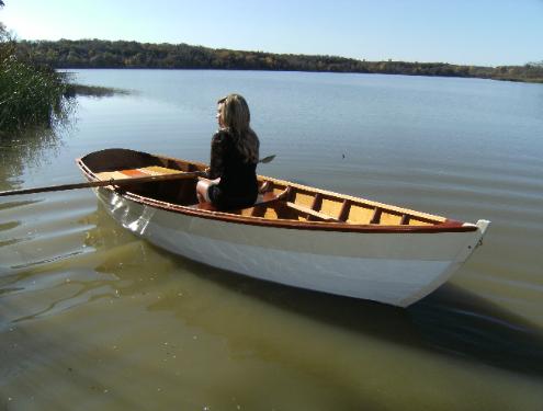 Lone Star Twelve rowboat, built using traditional methods, but with 