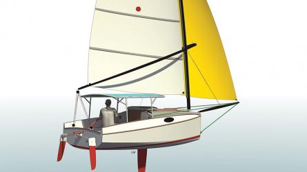 BLACKTIP catboat.