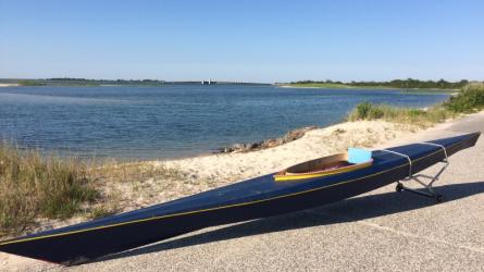 BLUE BUNNY is a modified Ross Miller Egret kayak.