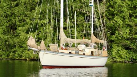43' Double Ended Edson Schock Ketch, in water