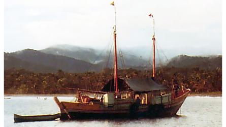 Columbian copra schooner