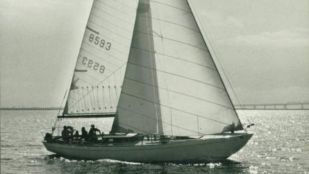 Starboard view under sail (San Francisco Bay, CA).