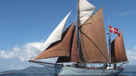 YUKON, Danish hajkutter. (Photo by E.A. Lassen) 