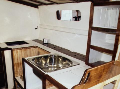 Galley Warren Bailey Design Home Built Sail Boat