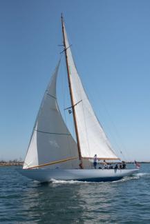 SALLY racing in 2019 San Diego YC Opening Day Race.