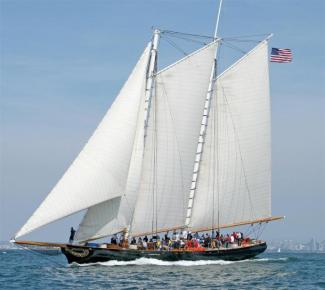 AMERICA, replica built by Scarano Brothers, 1995.