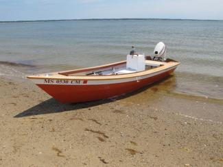 flat bottom outboard powered skiff