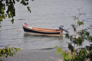 Peeler Skiff launched in Suttons Bay