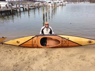 Wendy Norwitz with her Shearwater Sport Kayak