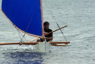 Melanesia Outrigger Sailing Canoe