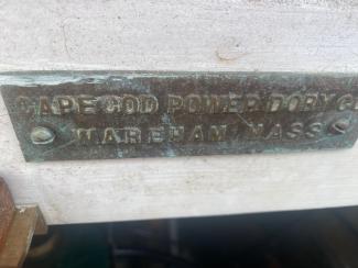 1923 Cape Cod Power Dory , information name plate