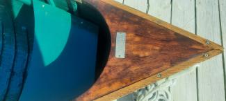 1940 16ft. Hafer rowboat, view from above bow
