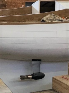 2018 Dark Harbor, partial view of keel