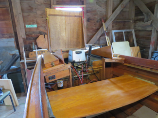 18' Handy Billy, inside, view of boat from bow looking inside towards stern
