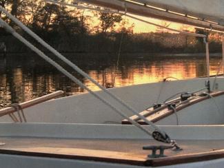 1978 Mystic Cat 15, up close view rigging
