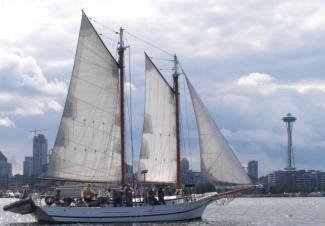 LAVENGRO (ex-HELEN) is a J.D. Covacevich Gulf Coast schooner.