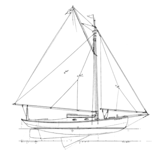 26' Gaff Sloop profile