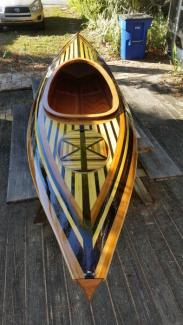 Completed kayak before launch.