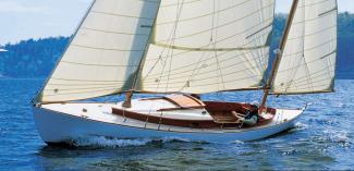 Rozinante canoe yawl "Cadenza" close hauled on starboard tack