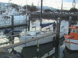 The wheelhouse is a 1950's add on. Taken at Coffs Harbour, the old and the new, 80 years difference. 