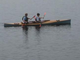 Mill Creek Tandem kayak built by Betty Galloway, 2014 