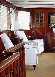 Howard Hughes’ personal yacht. 71', built to Trumpy’s exacting standards in 1939, interior view