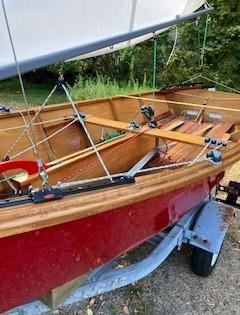 2008 Bristol Seacraft Penguin, port side, on trailer looking toward bow