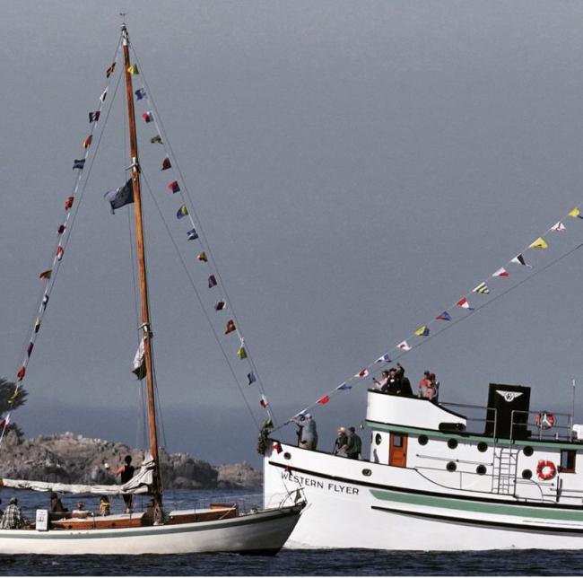 Laurent Giles Wanderer III, in water starboard side view