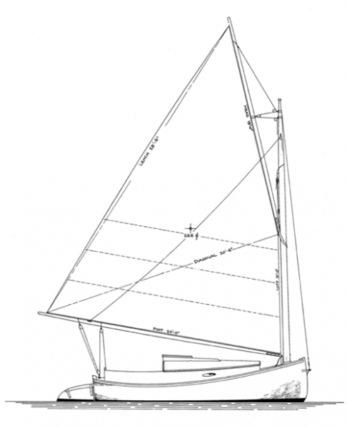 18' Catboat profile