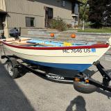 2021 Lapstrake Dory/Skiff. 12' 6", on trailer starboard bow view