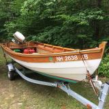 New England Classic, starboard bow view on trailer