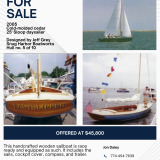 'Pintail" 25' Cold-molded Sloop Daysailer, flyer with information and photos