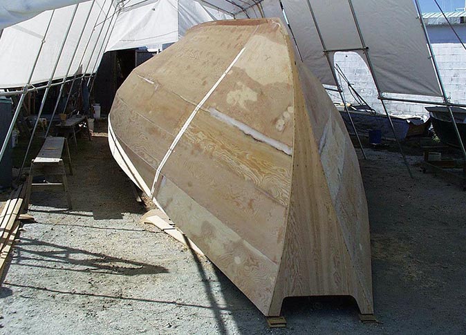 The hull inder construction.