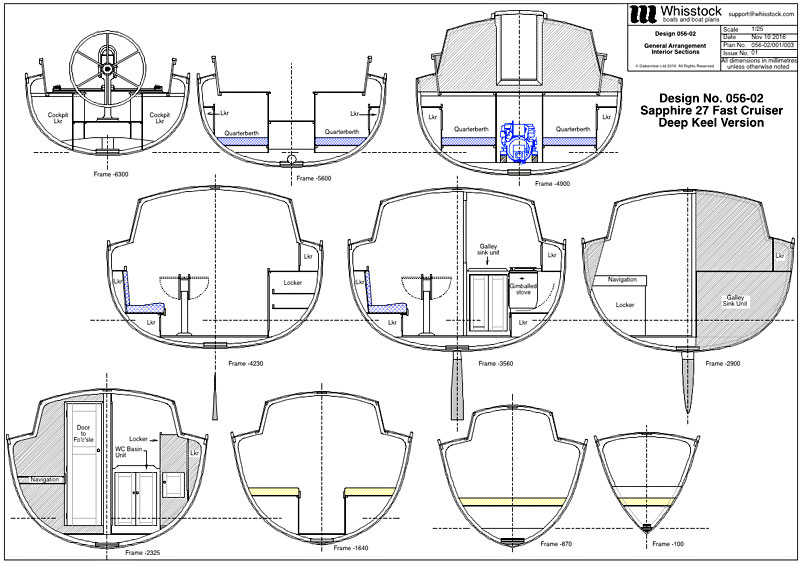 Sapphire 27 Interior Sections