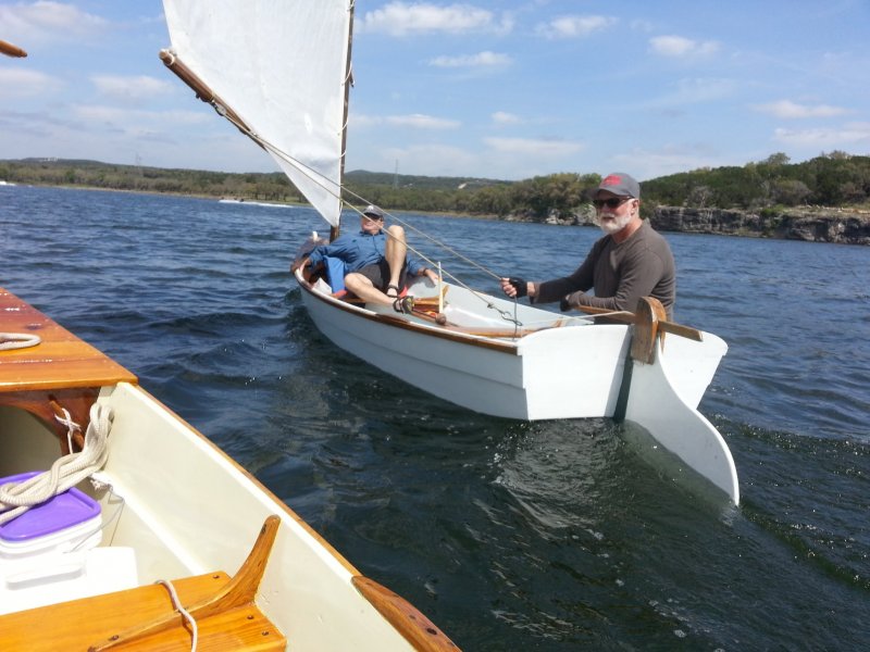Joe Bruno sailing hull #2, Lake Travis, Austin, Texas.