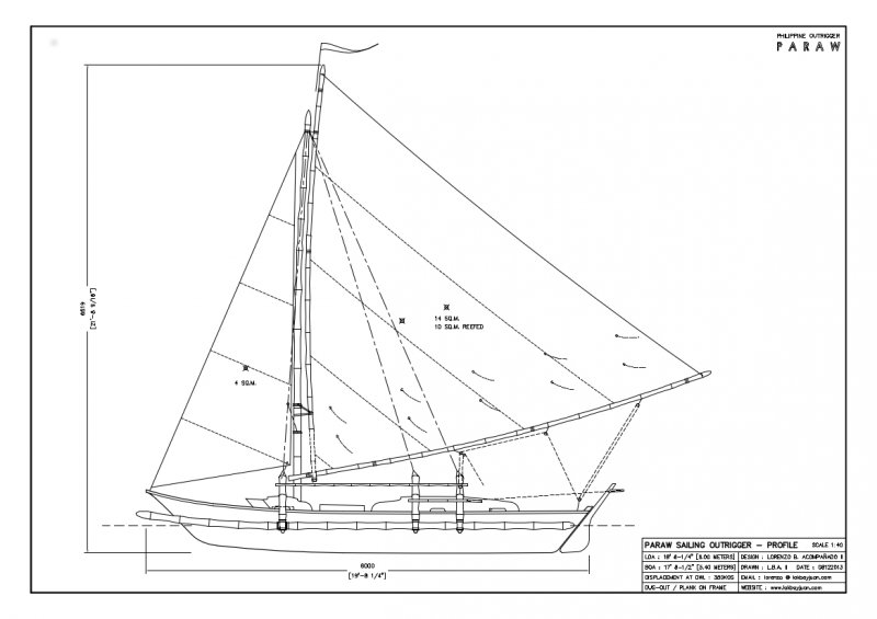 paraw sailing outrigger woodenboat magazine