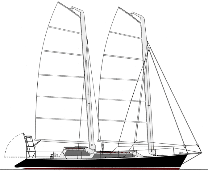Sail Plan for the Australia 47.