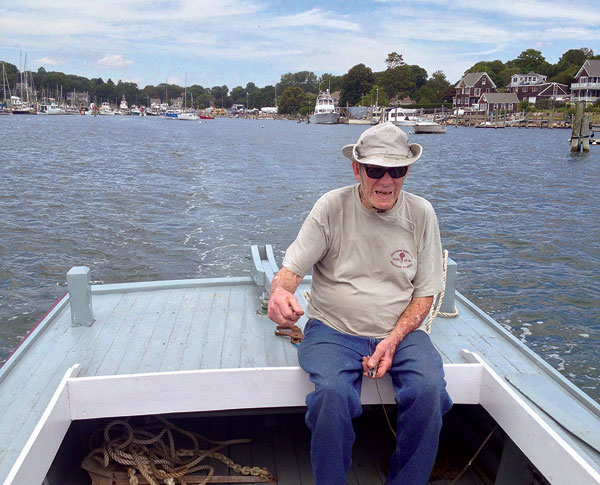 A tiller-steered oyster launch