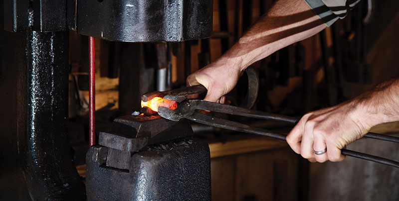 The steel blank is ready to work.