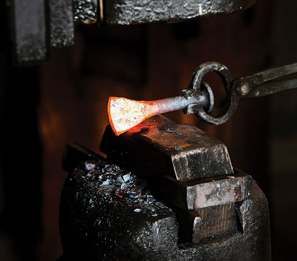 The gradual thinning of the steel.