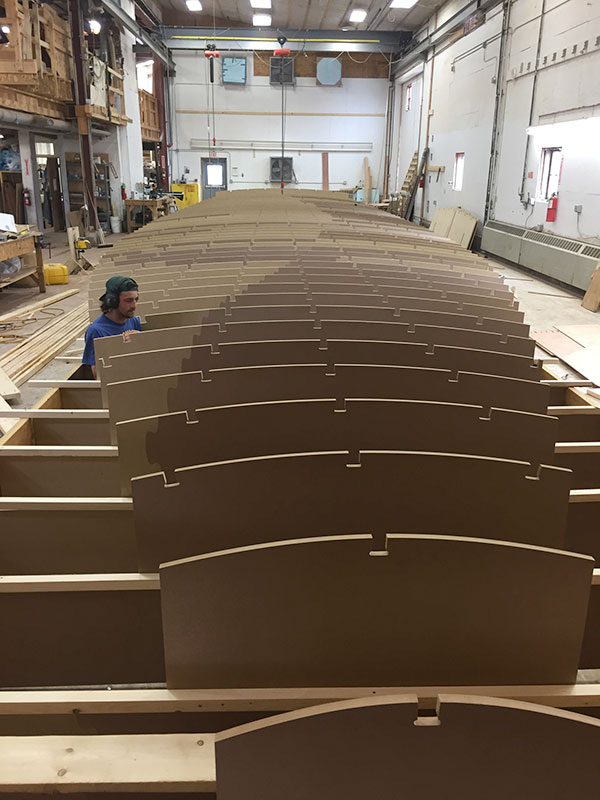 MDF panels cut by Hewes & Company’s CNC router