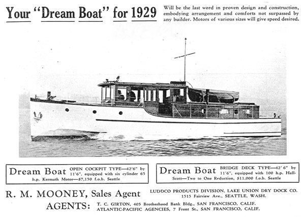 Marketing post card for Dream Boat.